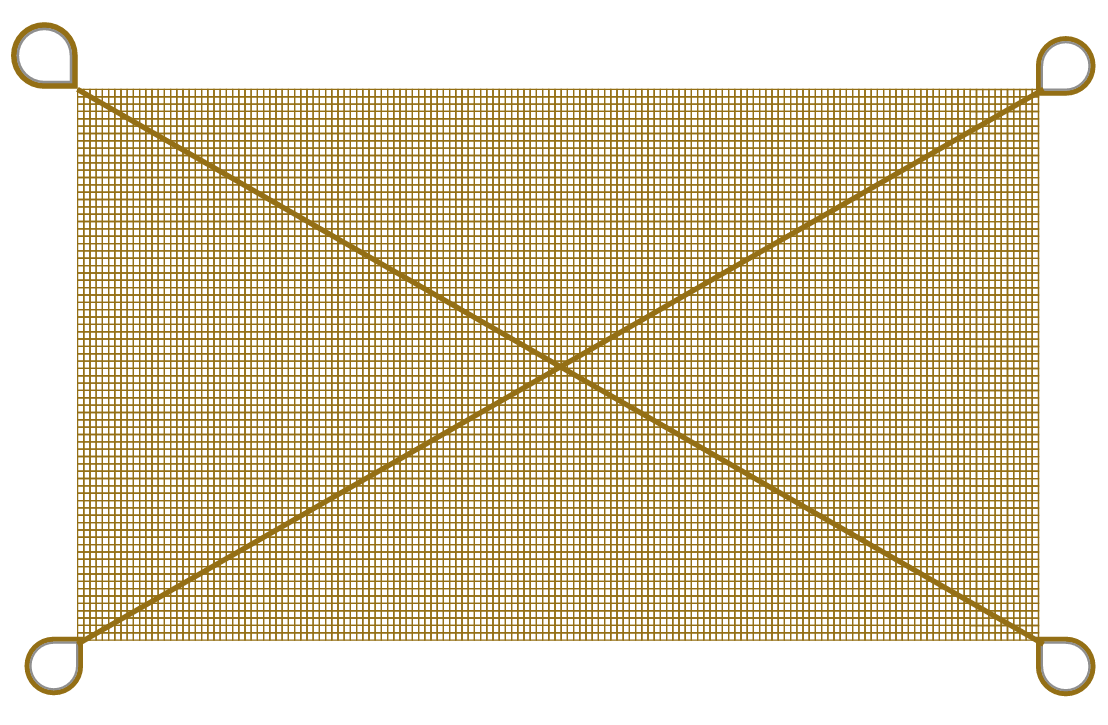 Shade sail rectangle 3x2 meter